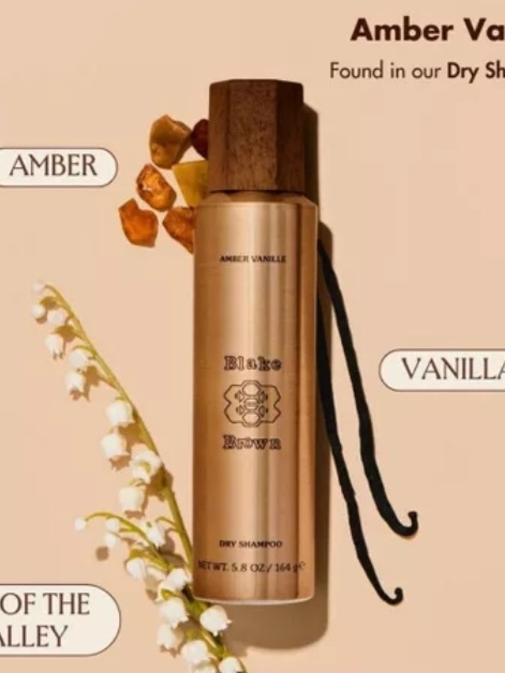 Blake BrownBlake Brown Dry Shampoo - Amber Vanille - Vanilla Sandalwood - Picture 3 of 6